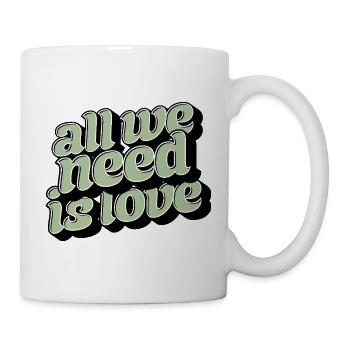 Tout ce dont nous avons besoin, c’est d’une déclaration d’amour - Mug blanc - blanc - Droite