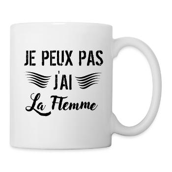 Ich kann nicht, ich bin faul - Tasse - Weiß - Rechts