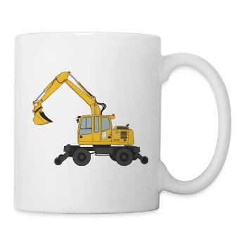 Road-rail excavator Excavator track construction - Mug - white - Right
