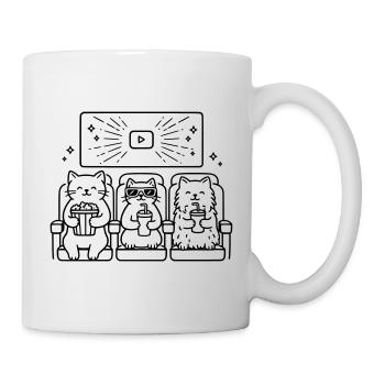 Art de ligne cinéma Cats - Mug blanc - blanc - Droite