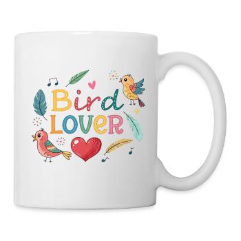 Bunte Vogelliebhaber - Tasse - Weiß - Rechts