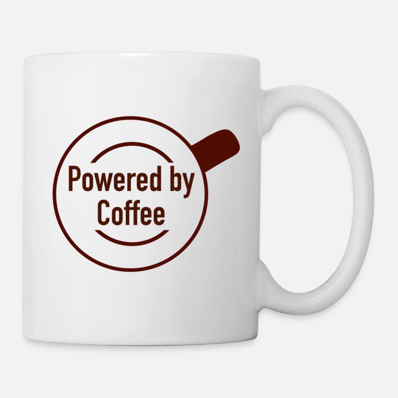 Alimenté par le café - Mug blanc - blanc