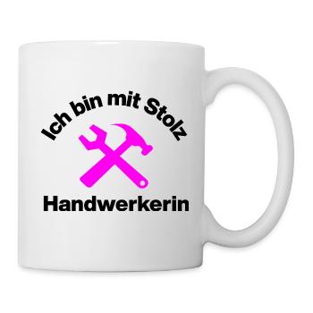 PROUDLY A CRAFTSWOMAN! WOMEN'S POWER CRAFTS - Mug - white - Right