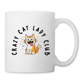 Crazy Cat Lady Club Lustiger Katzen Spruch - Tasse - Weiß - Rechts