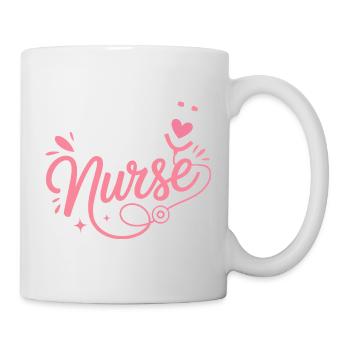 Reha Nurse Stethoskop-Design - Tasse - Weiß - Rechts