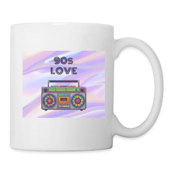 90s Love Boombox - Mug - white - Right