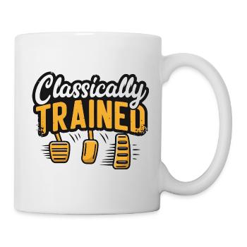 Pédales manuelles classiques pour conducteurs de voiture - Mug blanc - blanc - Droite