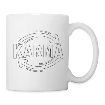 Karma - Minimalist Statement Design - Mug - white - Right