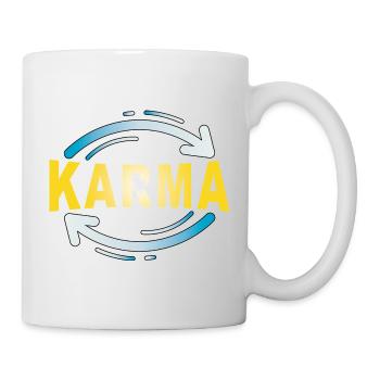 Karma - Minimalist Statement Design - Mug - white - Right
