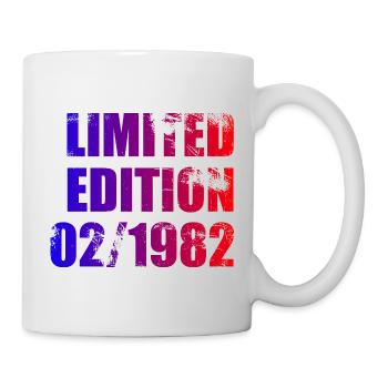 44. Geburtstag Limited Edition 02/1982 - Tasse - Weiß - Rechts