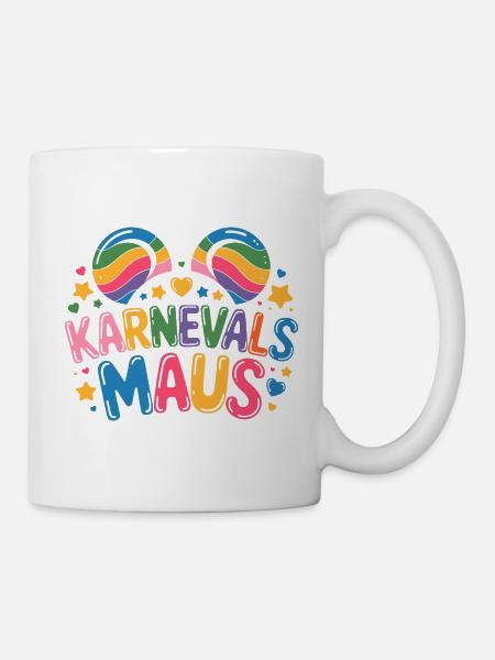 Karnevalsmaus Karneval Köln Kölner Karnevals Maus - Tasse - Weiß
