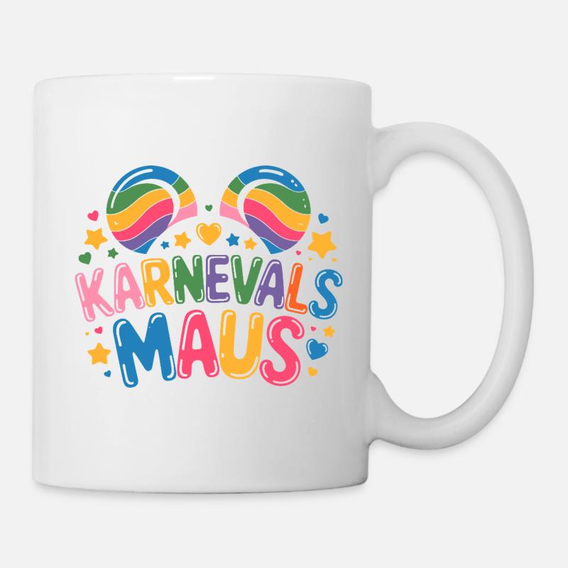 Karnevalsmaus Karneval Köln Kölner Karnevals Maus - Tasse - Weiß