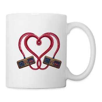 Retro-Gamer lieben den bestickten Look (gedruckt) - Tasse - Weiß - Rechts