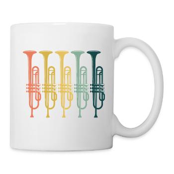 Trompeten Retro Vintage - Tasse - Weiß - Rechts