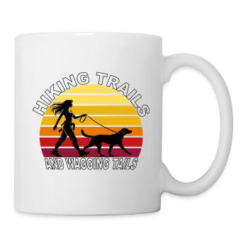 Hiking Trails and Wagging Tails Retro - Mug - white - Right