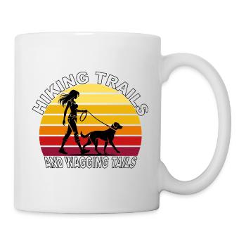 Hiking Trails and Wagging Tails Retro - Mug - white - Right