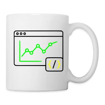 Web Analyse Chart Coding Browser Vektor - Tasse - Weiß - Rechts