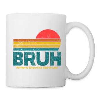 Bruh Sunset Retro Meme Design - Mug blanc - blanc - Droite