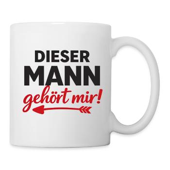DIESER MANN gehört mir Partner Geschenk für Paare - Tasse - Weiß - Rechts