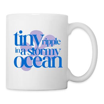 Tiny ripple in a stormy ocean (lavender) - Mug - white - Right