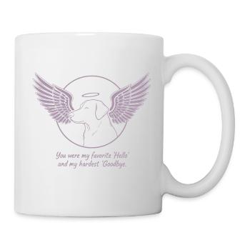 Labrador Angel in Dog Heaven Mourning Farewell - Mug - white - Right