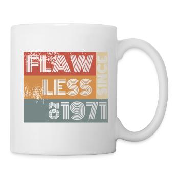 55. Geburtstag Flawless since 02/1971 - Tasse - Weiß - Rechts