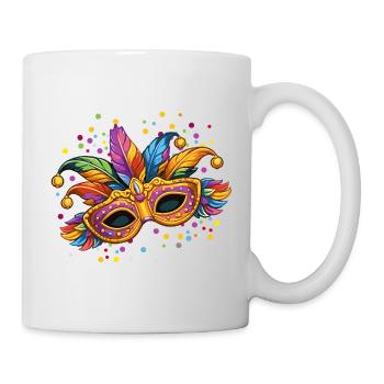 Colourful carnival mask – elegant carnival motif - Mug - white - Right