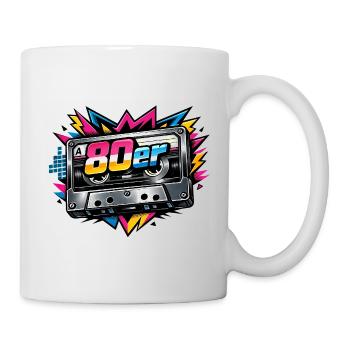 80s Retro Cassette Neon - Mug - white - Right