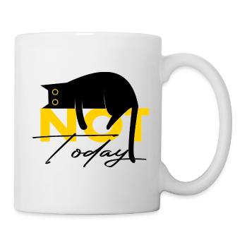 Chat Pas Aujourd’Hui Drôle Dire - Mug blanc - blanc - Droite