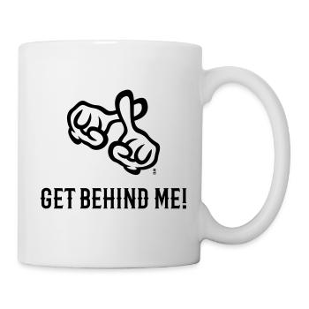 Mets-toi derrière moi ! (Croix / Bible / Religion / 2C) - Mug blanc - blanc - Droite