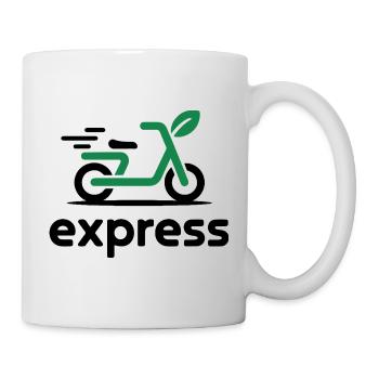 Eco Express Leaf Roller Logo - Tasse - Weiß - Rechts