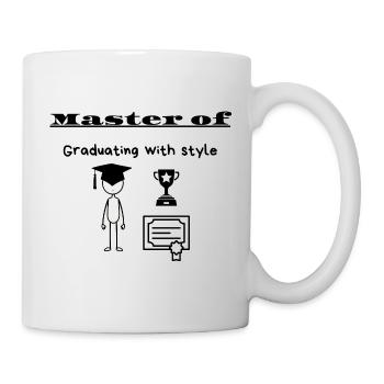 Meister des Abschlusses mit Stil - Tasse - Weiß - Rechts