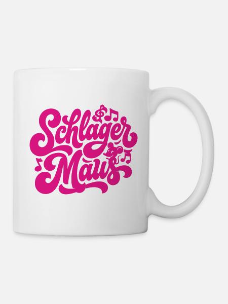 Schlager Maus - Schlagermaus - Schlagermusik - Tasse - Weiß