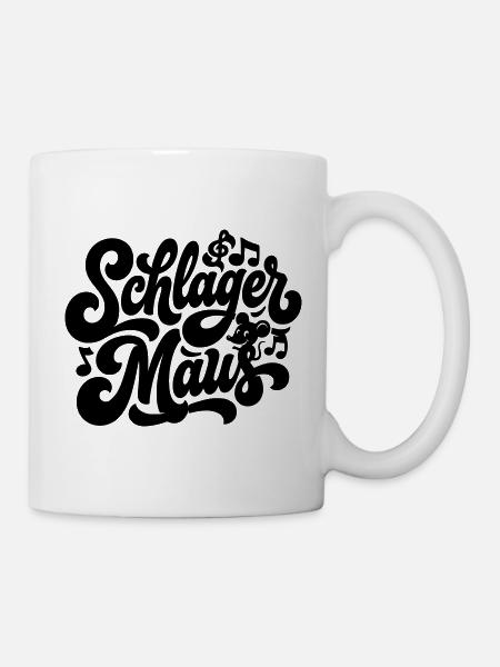 Schlager Maus - Schlagermaus - Schlagermusik - Tasse - Weiß