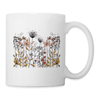 Blumen - Tasse - Weiß - Rechts