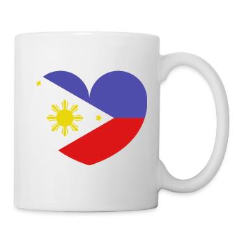 Drapeau du cœur des Philippines - Mug blanc - blanc - Droite
