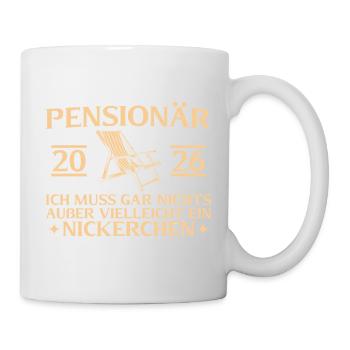Pensioner 2026 Doesn't have to do anything but nap - Mug - white - Right