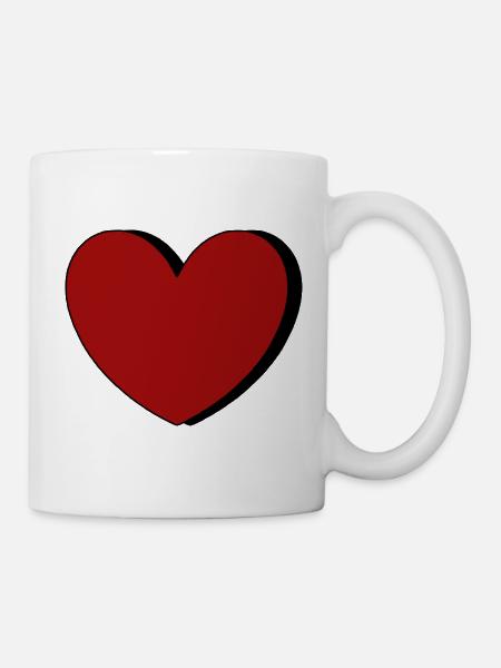 Valentinstag herz rot Geschenk Valentinstag - Tasse - Weiß