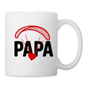 Papa Parapente, Parapente avec le cœur - Mug blanc - blanc - Droite