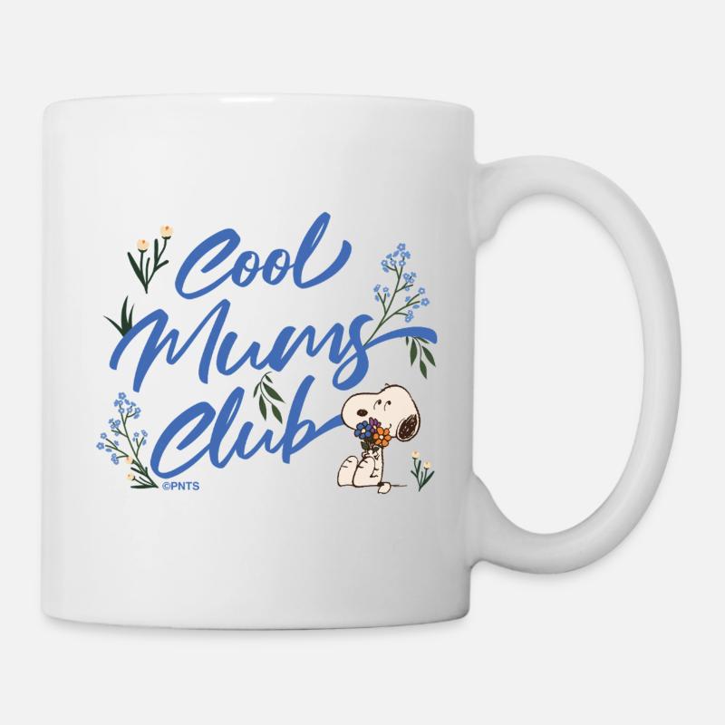 Peanuts Cool Mums Club Mit Blumen & Snoopy - Tasse - Weiß
