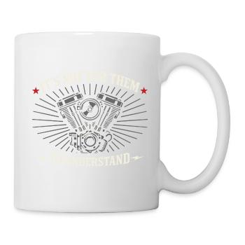 Why we ride motorcycles, - Mug - white - Right
