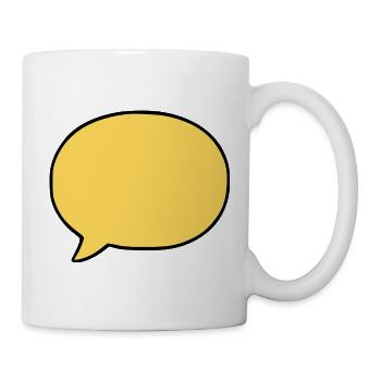 Comic_Sprechblase_Vorlage_gelb - Mug blanc - blanc - Droite