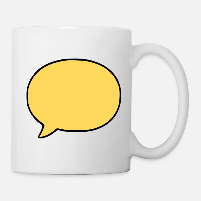 Comic_Sprechblase_Vorlage_gelb - Tasse - Weiß