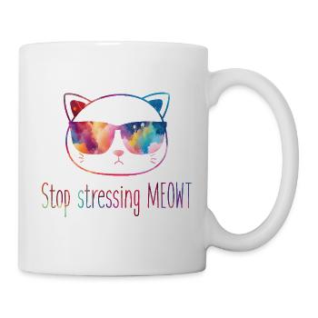 Stop stressing yourself out Meowt cat lovers - Mug - white - Right