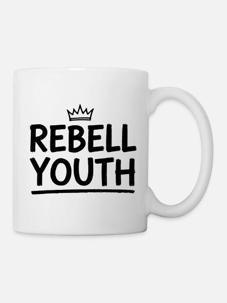 Rebel Jugend Krone - Tasse - Weiß