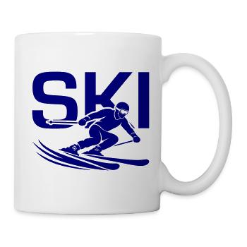 Ski Sport Silhouette - Tasse - Weiß - Rechts