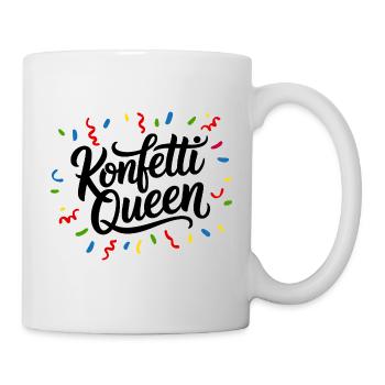 Fête de la Reine des confettis - Mug blanc - blanc - Droite