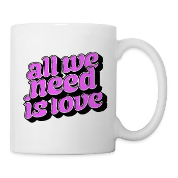 Love Is Enough: Retro Love Typo - Mug - white - Right