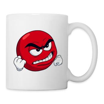 [Dein Text] Personalisiere es - Angry Meme Motiv - Tasse - Weiß - Rechts