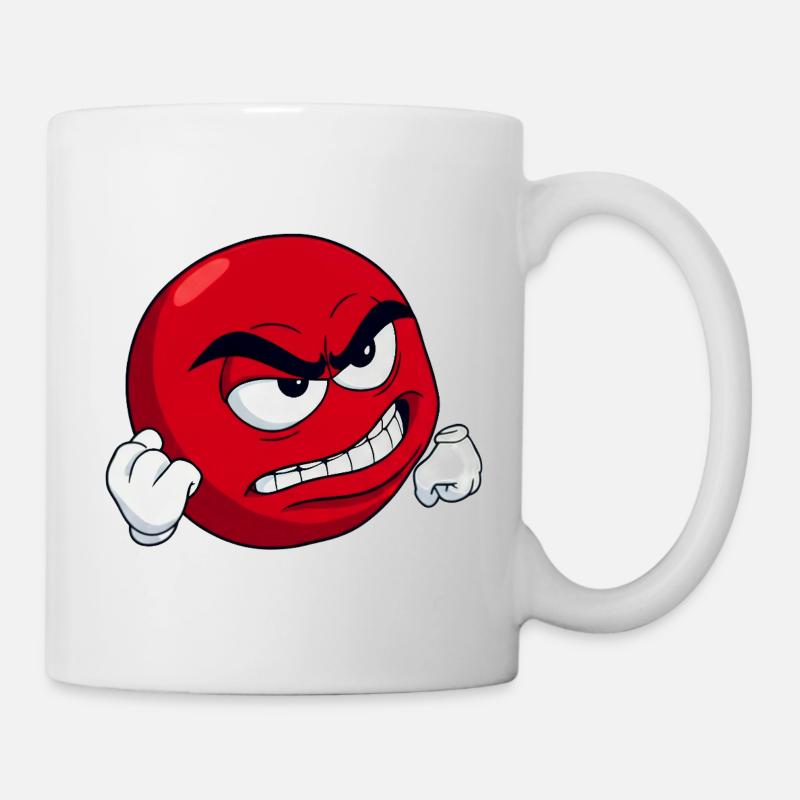 [Dein Text] Personalisiere es - Angry Meme Motiv - Tasse - Weiß